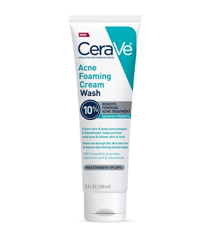 Acne Foaming Cream Cleanser 10% Peróxido de Benzoyl Cerave