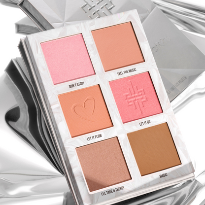 Paleta de Rubor, Contorno y Resaltador Beauty Creations Luis Torres It's A Vibe Face Palette